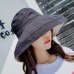 SUOGRY Sun Hat Anti-UV Cotton Summer Hat For Women Vacation Wide Brim Beach Hat Foldable Bucket Hat large Brim Cap 5 Color