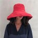 Spring Summer Women Hat Flat Linen Bucket Hat For Women Travel Sun Hat Japanese Foldable Solid Color Female Simple Fisherman Hat