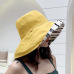 Stripe Women Cotton Bowknot Cap Flat Top Fisherman Hats Girls Wide Brim Fashion Tourism Visor Foldable Bucket for Sun hat