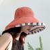 Stripe Women Cotton Bowknot Cap Flat Top Fisherman Hats Girls Wide Brim Fashion Tourism Visor Foldable Bucket for Sun hat