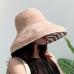 Stripe Women Cotton Bowknot Cap Flat Top Fisherman Hats Girls Wide Brim Fashion Tourism Visor Foldable Bucket for Sun hat