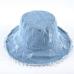 Summer Washed Denim Sun Hat Women Fashion Tassel Floppy Cap Ladies Wide Brim Beach Bucket Hats Female Cotton foldable Chapeu