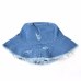 Summer Washed Denim Sun Hat Women Fashion Tassel Floppy Cap Ladies Wide Brim Beach Bucket Hats Female Cotton foldable Chapeu