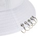 Unisex Iron Ring Bucket Hat Spring Summer Girl Boy Fisherman Hip hop Sun Hat Female Male Folding Outdoor Travel Cool Solid Cap