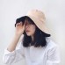 Women Bucket Hats Double-sided Solid All-match Wide Brim Korean Style Ladies Elegant Summer Sun Shading Hat Sweet Kawaii Lovely