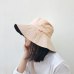 Women Bucket Hats Double-sided Solid All-match Wide Brim Korean Style Ladies Elegant Summer Sun Shading Hat Sweet Kawaii Lovely