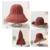 Women Fashion Casual Cycling Foldable Bucket Hat Summer Travel Gift Wide Brim Solid Soft Outdoor Sports Sun Protection Beach