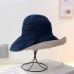 Women Fashion Casual Cycling Foldable Bucket Hat Summer Travel Gift Wide Brim Solid Soft Outdoor Sports Sun Protection Beach