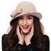 Women party formal headwear lady winter fashion asymmetric bowknot 100% wool felt hats