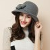 Women party formal headwear lady winter fashion asymmetric bowknot 100% wool felt hats