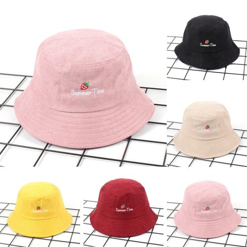 embroidery bucket hat for men women hip hop fisherman cap Adult panama bob hat summer lovers flat hats  outdoor travel hat