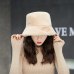 retro color thick warm fur leisure hat Women Winter Hat flat caps Wool Mixed Outdoor Beanies Baggy Headwear Cap wholesale