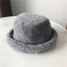 retro color thick warm fur leisure hat Women Winter Hat flat caps Wool Mixed Outdoor Beanies Baggy Headwear Cap wholesale