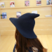 women modern witch hat men Along the sheep wool cap knitting fisherman hat Female fashion witch pointed basin bucket hat