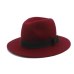 100% Wool Wide Brim Floppy Felt Trilby Bowknot Fedora Hat For Elegant Womem Ladies Winter Auturmn Cashmere Gangster Church Hat 5