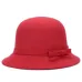 2015 Vogue Ladies Women Girls Vintage Wool Felt Bowler Derby Fedora Trilby Bowknot Fedoras Hat Cap For Woman
