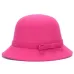 2015 Vogue Ladies Women Girls Vintage Wool Felt Bowler Derby Fedora Trilby Bowknot Fedoras Hat Cap For Woman
