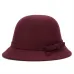 2015 Vogue Ladies Women Girls Vintage Wool Felt Bowler Derby Fedora Trilby Bowknot Fedoras Hat Cap For Woman