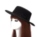2016 Autumn Winter Mens Hats Fedoras Vintage Women Girls Felt Fedoras Flat Top Jazz Hat Church Hats Bucket Hat Chapeau