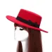 2016 Autumn Winter Mens Hats Fedoras Vintage Women Girls Felt Fedoras Flat Top Jazz Hat Church Hats Bucket Hat Chapeau