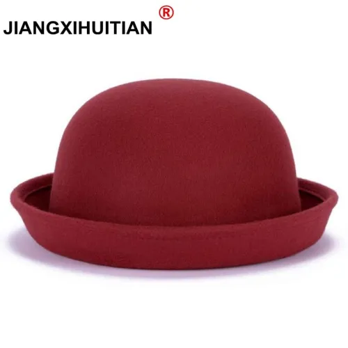 2017 New Fall Winter Fashion warm Wool Felt Women's Fedoras Hats Retro Vintage Animal Cap Not Deformed Fedoras Caps For Women