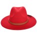 2017 Retro Women Fedora Felt Hat For Women Ladies Fedoras Autumn Winter Jazz Hat Imitation Woolen Flat Brim Bowler Church Hat