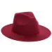 2018 Autumn Winter Womens Felt Hat Fedoras Big Brim Hats For Women British Style Vintage Church Hats Lady Flat Brim Fedoras