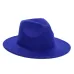 2018 Autumn Winter Womens Felt Hat Fedoras Big Brim Hats For Women British Style Vintage Church Hats Lady Flat Brim Fedoras