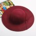 2018 New Pillbox Hat Women's Wide Brim Felt Bowler Fedora Hat Floppy Sun Bowknot Cloche Cap Women's Large Hat 10 Colors outdoor