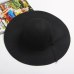 2018 New Pillbox Hat Women's Wide Brim Felt Bowler Fedora Hat Floppy Sun Bowknot Cloche Cap Women's Large Hat 10 Colors outdoor