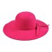 2018 New Pillbox Hat Women's Wide Brim Felt Bowler Fedora Hat Floppy Sun Bowknot Cloche Cap Women's Large Hat 10 Colors outdoor