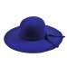 2018 New Pillbox Hat Women's Wide Brim Felt Bowler Fedora Hat Floppy Sun Bowknot Cloche Cap Women's Large Hat 10 Colors outdoor