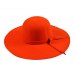 2018 New Pillbox Hat Women's Wide Brim Felt Bowler Fedora Hat Floppy Sun Bowknot Cloche Cap Women's Large Hat 10 Colors outdoor