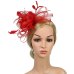 Banquet Fedoras Fascinator Headband Women Derby Day Party Hat Bridal Hair Accessory Wedding Cocktail Gift Feather Mesh Bowknot