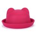 Beautiful Cute Women Devil Hat Cute Cat Bear Ears Seaside shade Wool Derby Bowler Cap Bonito