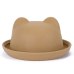 [DINGDNSHOW] 2019 Fashion Trend Fedora Hat Unique Cute Adult Wool Winter and Autumn Floppy Hat With Ears Female Gorro for Women