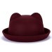 [DINGDNSHOW] 2019 Fashion Trend Fedora Hat Unique Cute Adult Wool Winter and Autumn Floppy Hat With Ears Female Gorro for Women