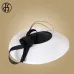FS Fascinators Black And White Weddings Pillbox Hat For Women Straw Fedora Vintage Ladies Church Dress Sinamay Derby Hats