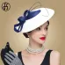 FS Fascinators Black And White Weddings Pillbox Hat For Women Straw Fedora Vintage Ladies Church Dress Sinamay Derby Hats