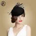 FS Fascinators Black Leopard Pillbox Hat With Veil 100% Australian Wool Felt Wedding Hats Women Vintage Bow Cocktail Fedoras