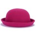 Fashion Parent-child bowler hat wool felt Fedora hats for Women Girls Children solid Cat Ear formal cap trilby Sombrero Derby