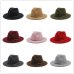 Fashion Wool Women Outback Fedora Hat For Winter Autumn ElegantLady Floppy Cloche Wide Brim Jazz Caps Size 56-58CM K40