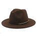 Fashion Wool Women Outback Fedora Hat For Winter Autumn ElegantLady Floppy Cloche Wide Brim Jazz Caps Size 56-58CM K40