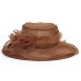 Fasion Women Wedding Formal Church Organza Wide Brim Hat  Fedoras