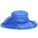 Fasion Women Wedding Formal Church Organza Wide Brim Hat  Fedoras