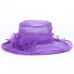 Fasion Women Wedding Formal Church Organza Wide Brim Hat  Fedoras