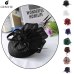 GEMVIE Women Elegant Flower Feather Fascinator Hat Cocktail Cap Lady Wedding Party Church Pillbox Hat Fedora Hair Accessories