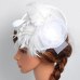 Hair Accessories Elegant Lady Cap Fashion Women Fascinator Mesh Hat Ribbons And Feathers Wedding Party Hat chapeu feminino