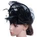 Hair Accessories Elegant Lady Cap Fashion Women Fascinator Mesh Hat Ribbons And Feathers Wedding Party Hat chapeu feminino