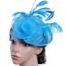 Hair Accessories Elegant Lady Cap Fashion Women Fascinator Mesh Hat Ribbons And Feathers Wedding Party Hat chapeu feminino